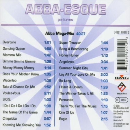 ABBA-Esque - Performs Mamma Mia (CD) [1]