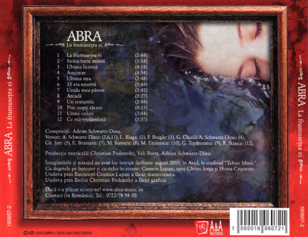 Abra (3) – La Frumusețea Ei (CD) [1]