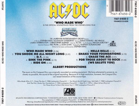 AC/DC - Who Made Who (CD) [1]