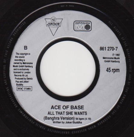 Ace Of Base - All That She Wants, (Disc Vinil) [1]
