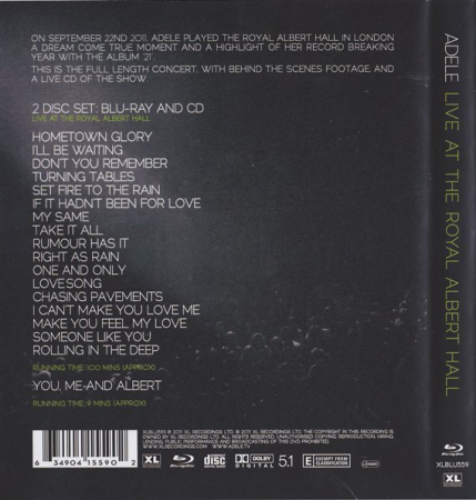 Adele (3) – Live At The Royal Albert Hall [1]