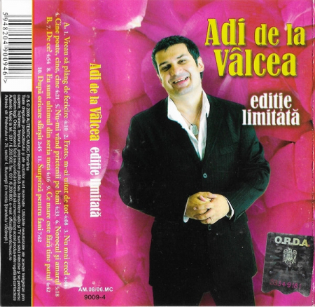Manele - Adi De La Vâlcea - Ediție Limitată , (Casetă Audio)