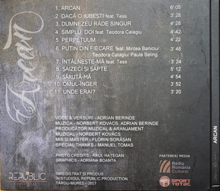 Adrian Berinde - Arcan, (CD) [1]