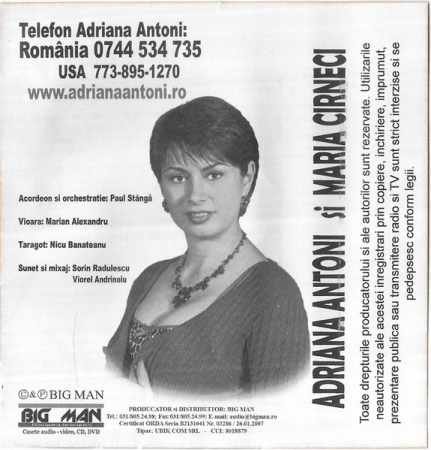 Adriana Antoni - Adriana Și Maria Cântă (Caseta Audio) [1]