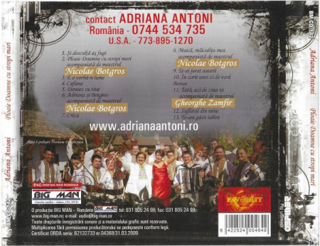 Adriana Antoni - Ploaie Doamne Cu Stropi Mari (CD) [1]