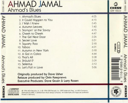 Ahmad Jamal - Ahmad's Blues, (CD) [1]