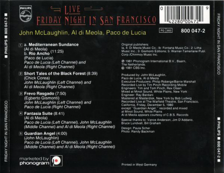Al Di Meola - Friday Night In San Francisco, (CD) [1]
