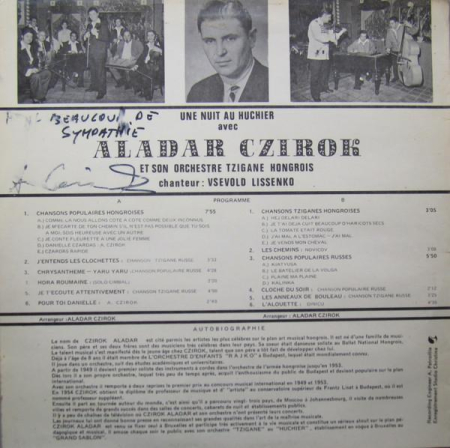 Aladar Czirok Et Son Orchestre Tzigane Hongrois - Une Nuit Au Huchier (Disc Vinil) [1]