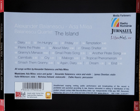 Alexander Balanescu - Ada Milea - Balanescu Quartet* – The Island (CD) [1]