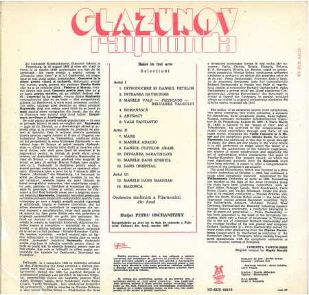 Alexander Glazunov - Raymonda (Ballet Suite), (Disc Vinil) [1]