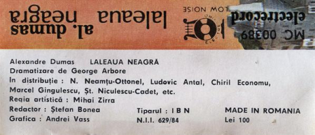 Alexandre Dumas - Laleaua Neagră , (Casetă Audio) [1]