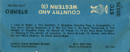 Alexandru Andrieș - Country And Western Greatest Hits, (Casetă Audio) [1]