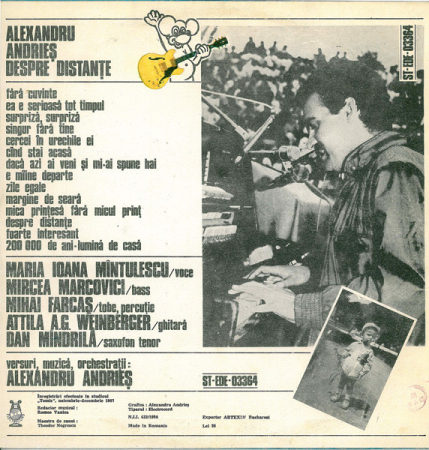 Alexandru Andrieș - Despre Distanțe, (Disc Vinil) [1]