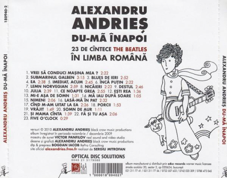 Alexandru Andrieș - Du-mă Înapoi, (CD) [1]