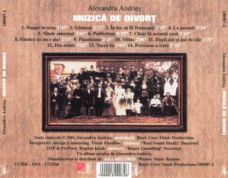 Alexandru Andrieș – Muzică De Divorț (CD) [1]
