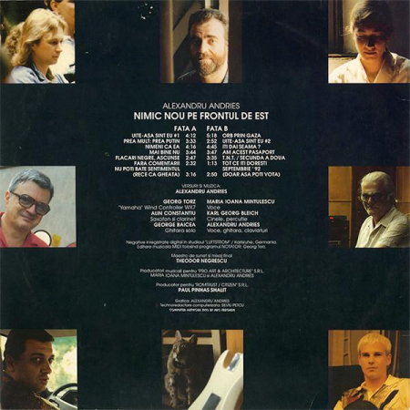 Alexandru Andrieș - Nimic Nou Pe Frontul De Est, (Disc Vinil) [1]