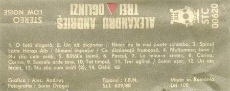 Alexandru Andrieș - Trei Oglinzi (Caseta Audio) [1]