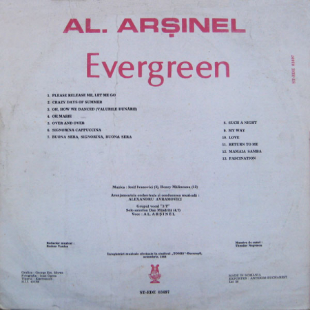 Alexandru Arșinel - Evergreen, (Disc Vinil) [1]