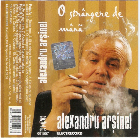 Pop - Alexandru Arșinel - O Strângere De Mână , (Casetă Audio)