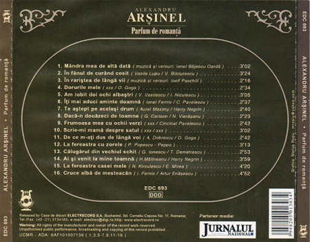 Alexandru Arșinel - Parfum De Romanță, (CD) [1]