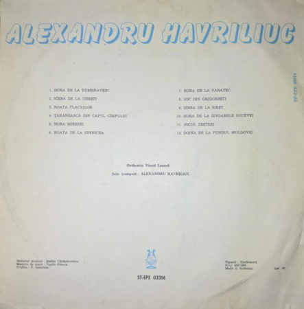 Alexandru Havriliuc - Un Virtuose De La Trompette = A Virtuoso Of The Trumpet, (Disc Vinil) [1]