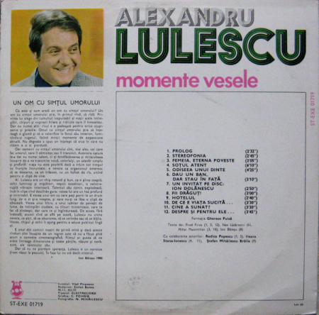 Alexandru Lulescu - Momente Vesele, (Disc Vinil) [1]