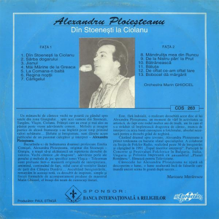 Alexandru Ploieșteanu - Dîn Stoenești La Ciolanu, (Disc Vinil) [1]