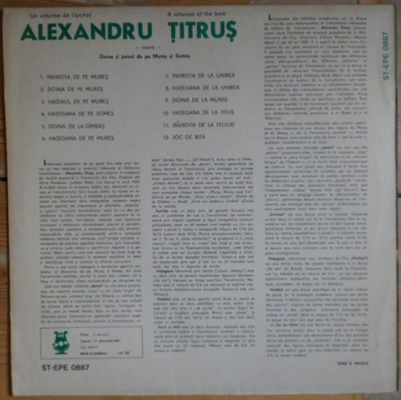 Alexandru Țitruș - Un Virtuose De L'Archet, (Disc Vinil) [1]
