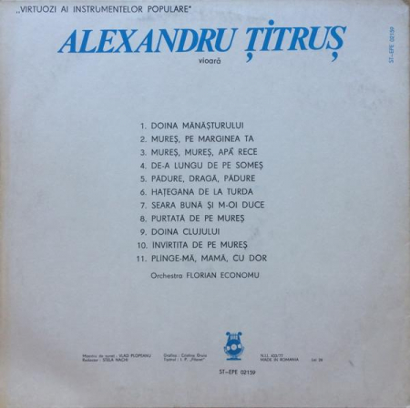 Alexandru Țitruș - Un Virtuose Du Violon / A Virtuoso Of The Violin, (Disc Vinil) [1]