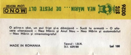 Amza Pellea - Nea Mărin...De Peste Olt, (Casetă Audio) [1]