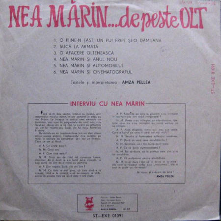 Amza Pellea - Nea Mărin...De Peste Olt, (Disc Vinil) [1]
