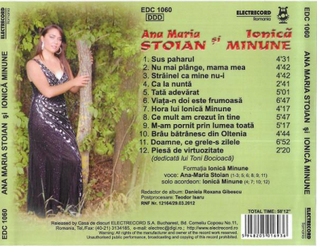 Ana-Maria Stoian - Ana Maria Stoian Și Ionică Minune, (CD) [1]