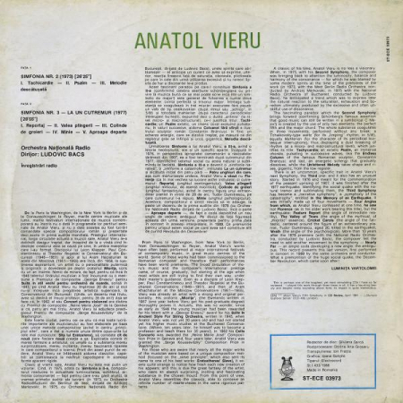 Anatol Vieru - Symphonies Nos. 2&3, (Disc Vinil) [1]