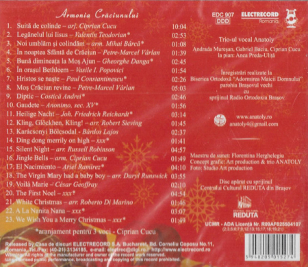 Anatoly ‎– Armonia Crăciunului (CD) [1]
