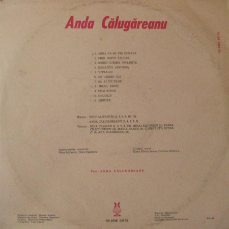 Anda Călugăreanu - Anda, (Disc Vinil) [1]