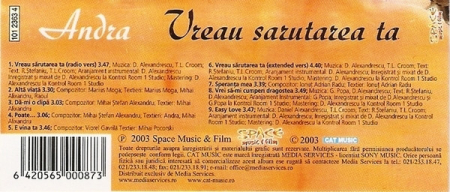 Andra – Vreau Sărutarea Ta (CASETA) [1]
