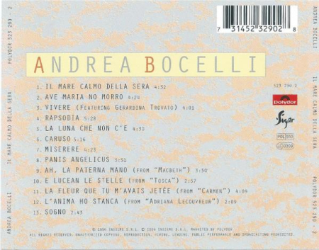 Andrea Bocelli - Il Mare Calmo Della Sera (CD) [1]