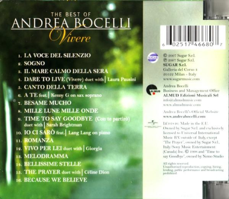 Andrea Bocelli - The Best Of Andrea Bocelli: Vivere (CD) [1]