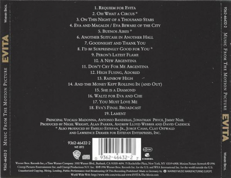 Andrew Lloyd Webber - Evita (Music From The Motion Picture) , (CD) [1]