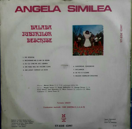 Angela Similea - Balada Iubirilor Deschise, (Disc Vinil) [1]