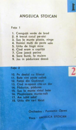 Angelica Stoican - Crenguță Verde De Brad , (Casetă Audio) [1]
