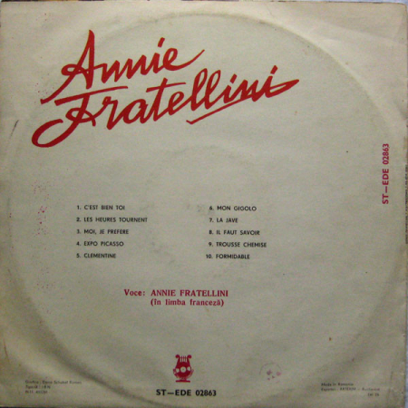 Annie Fratellini – Annie Fratellini, (Disc Vinil) [1]
