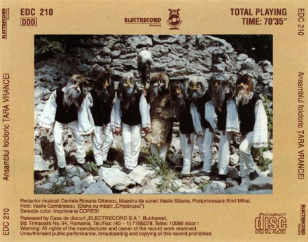 Ansamblul folcloric Țara Vrancei - Ansamblul Folcloric „Țara Vrancei”, (CD) [1]