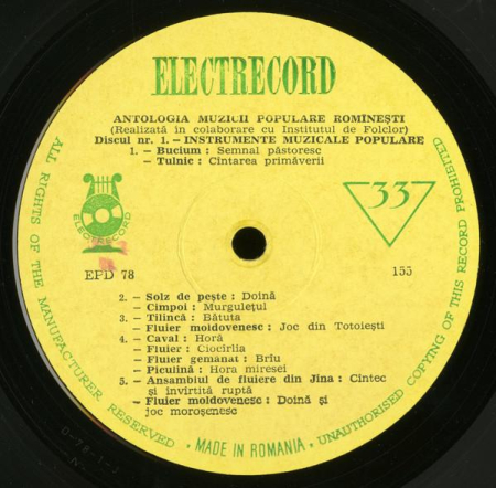 Anthology Of Romanian Folk Music [1]