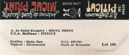 Antoine De Saint-Exupéry - Micul Prinț / Piticuț, (Casetă Audio) [1]