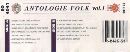 Antologie Folk - Volumul 1 , (Casetă Audio) [1]