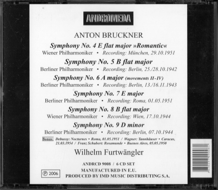 Anton Bruckner – Symphonies No: 4, 5, 6, 7, 8 & 9 (CD) [1]