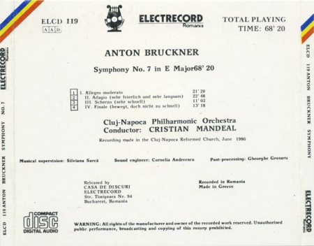 Anton Bruckner - Symphony No. 7 In E Major, (CD) [1]