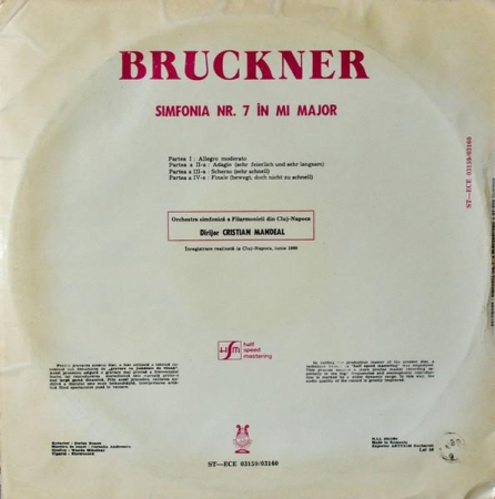 Anton Bruckner - Symphony No. 7 In E Major (Simfonia Nr. 7 În Mi Major), (Disc Vinil) [1]