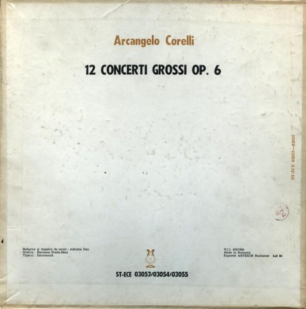 Arcangelo Corelli - 12 Concerti Grossi Op. 6, (Disc Vinil) [1]